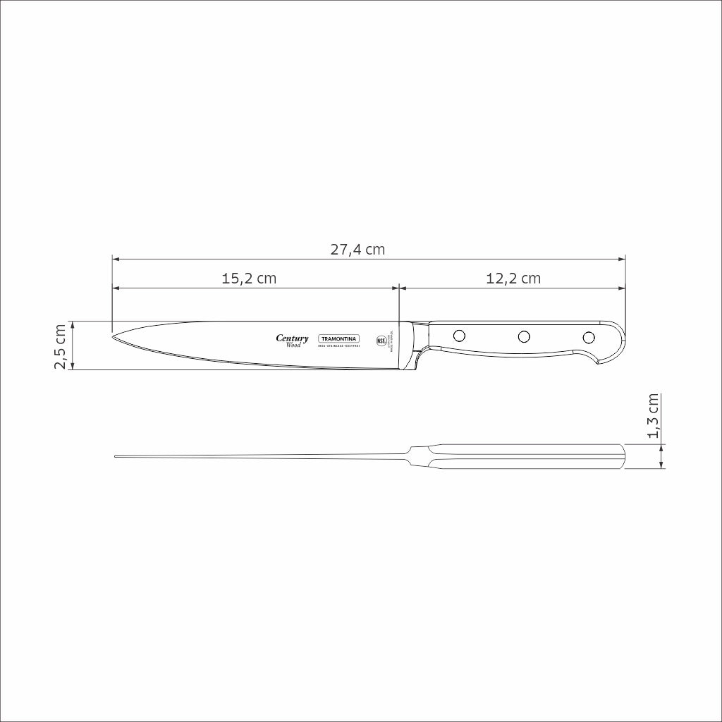 CUCHILLO TRINCHANTE 15 CM CENTURY