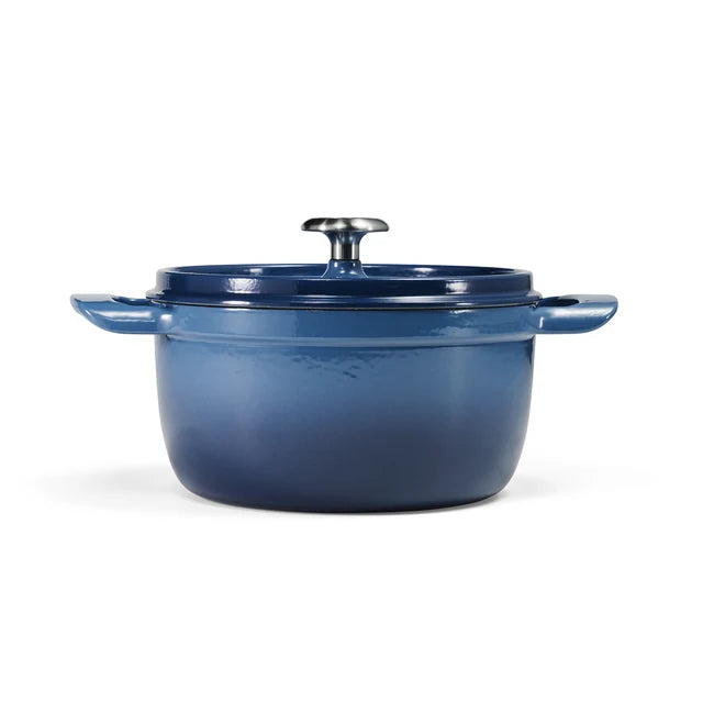 CACEROLA DE HIERRO FUNDIDO ESMALTADO 22CM AZUL
