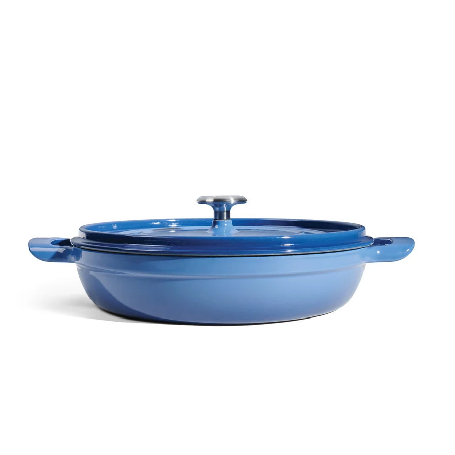 SARTEN DE HIERRO FUNDIDO ESMALTADO 2 MANGOS AZUL