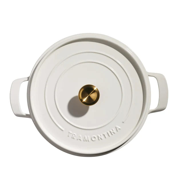 SARTEN DE HIERRO FUNDIDO ESMALTADO 2 MANGOS BLANCO