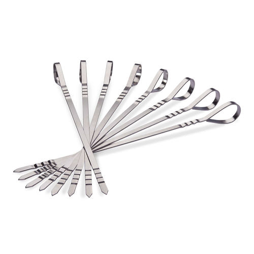 OCHO BROCHETAS MULTIFUNCIÓN DE ACERO INOXIDABLE