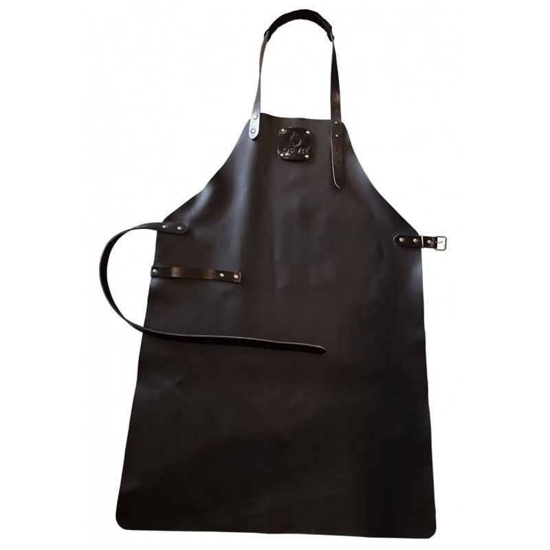 DELANTAL DE  CUERO NEGRO