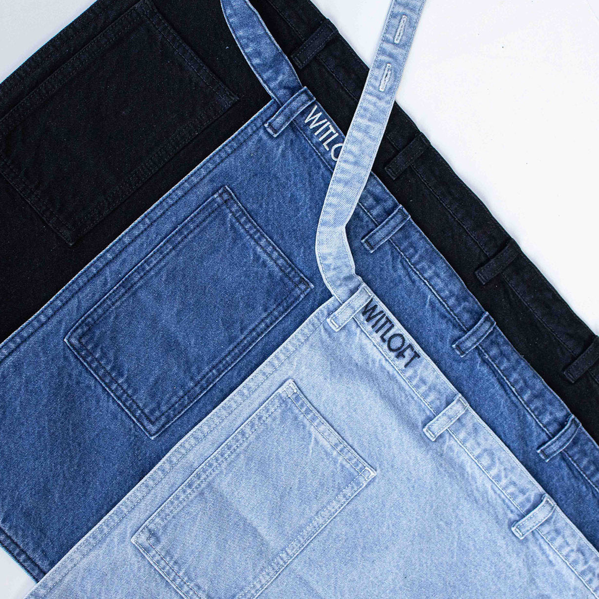 DARK BLUE DENIM WAIST APRON