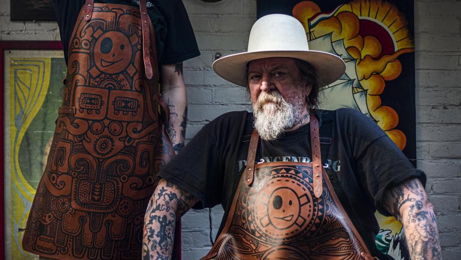 BARBECUE LEATHER APRON