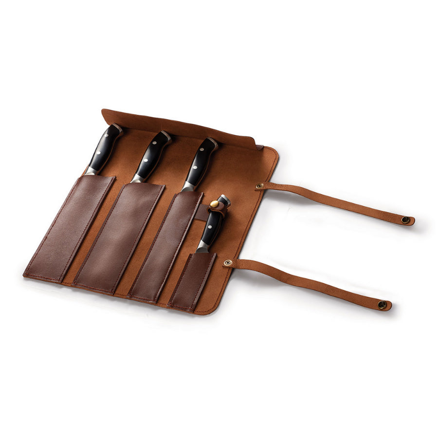 ESTUCHE DE CUERO PARA CUCHILLOS