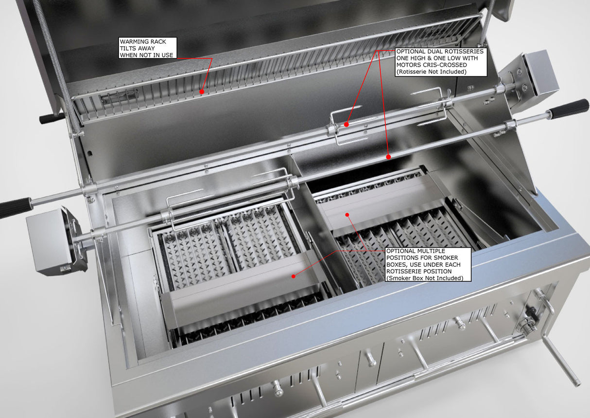 HYBRID-DUAL-ZONEN-HOLZKOHLEGRILL