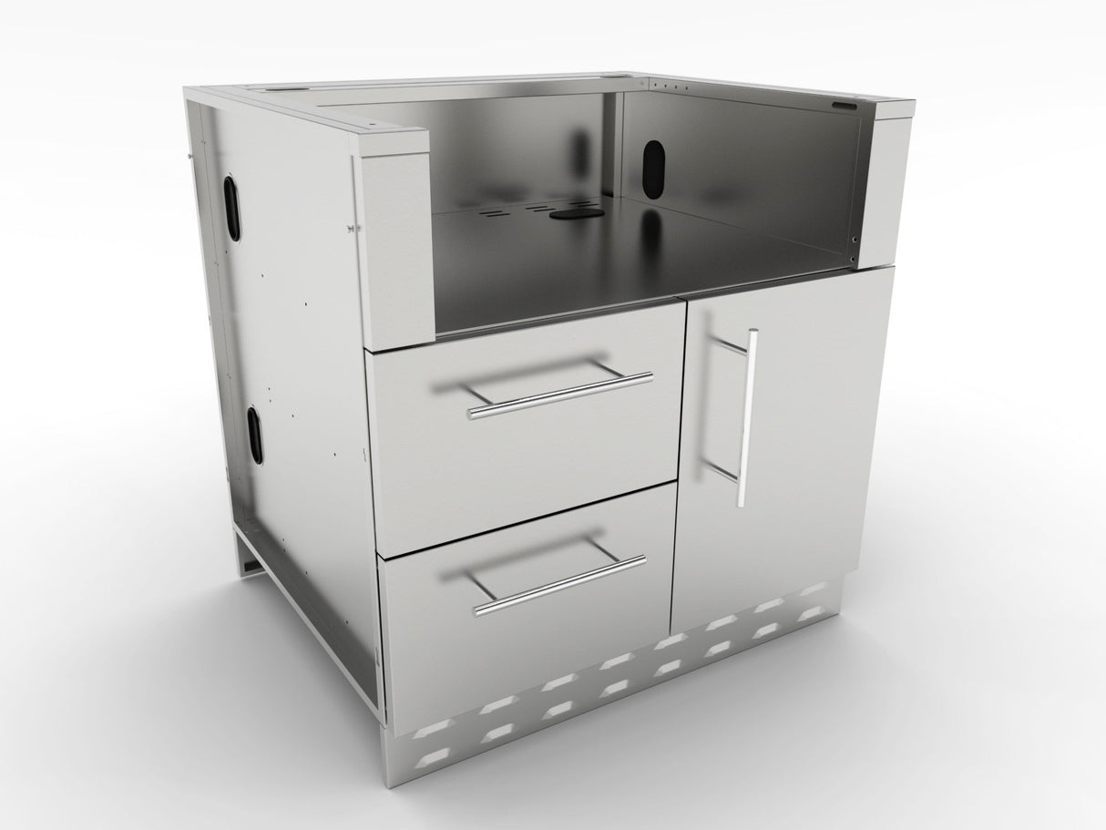MÓDULO DE INOX BAJO BARBACOA 3 QUEMADORES
