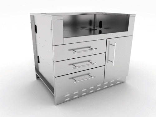 MÓDULO DE INOX BAJO BARBACOA 4 QUEMADORES