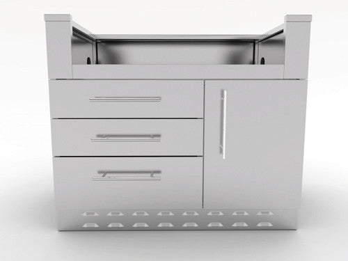 MÓDULO DE INOX BAJO BARBACOA 4 QUEMADORES