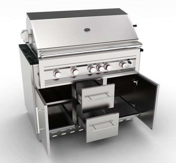 MÓDULO DE INOX BAJO BARBACOA 5 QUEMADORES