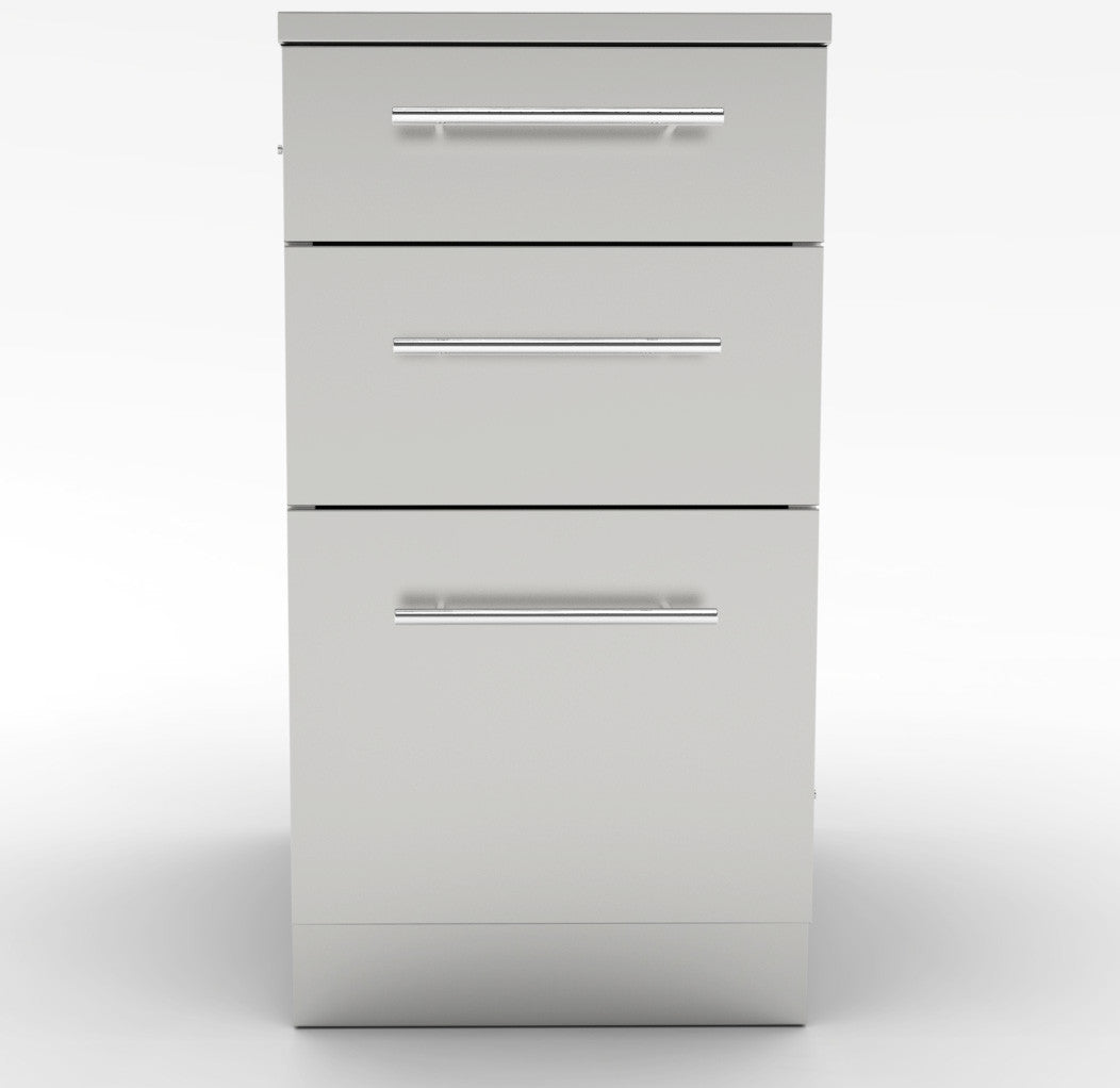 MÓDULO DE INOX CON 3 CAJONES