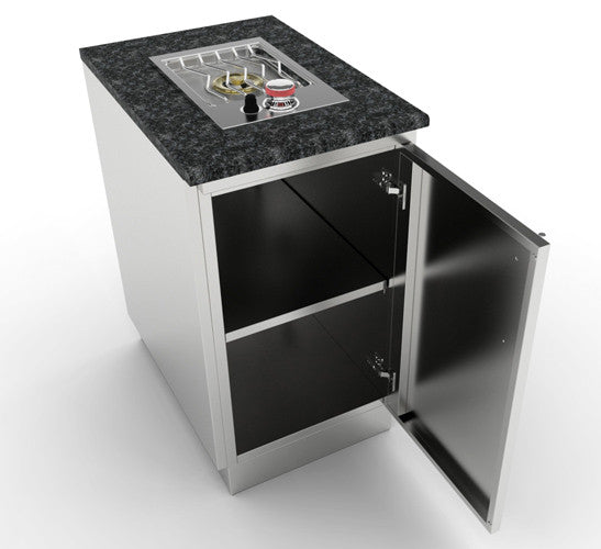 MÓDULO DE INOX CON ESTANTE APERTURA DERECHA