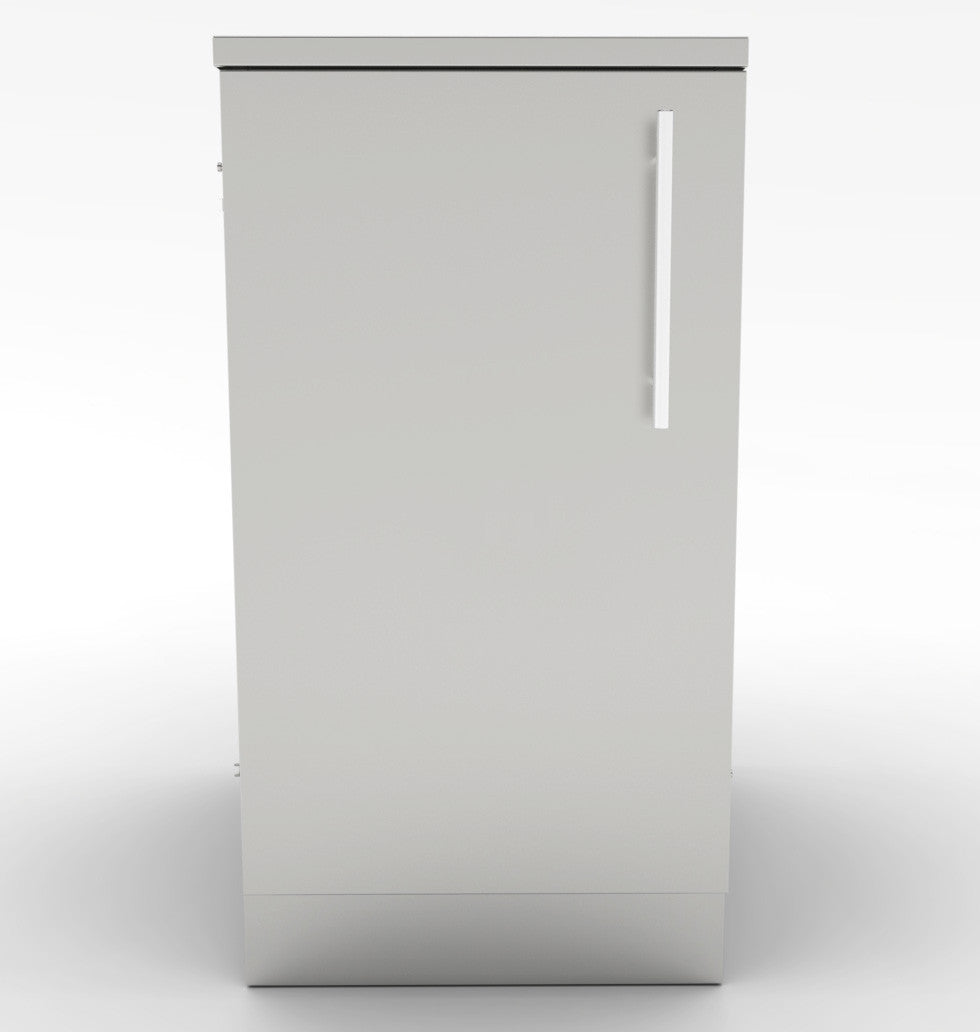 MÓDULO DE INOX CON ESTANTE APERTURA IZQUIERDA