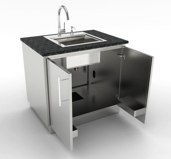 MÓDULO DE INOX CON DOBLE PUERTA