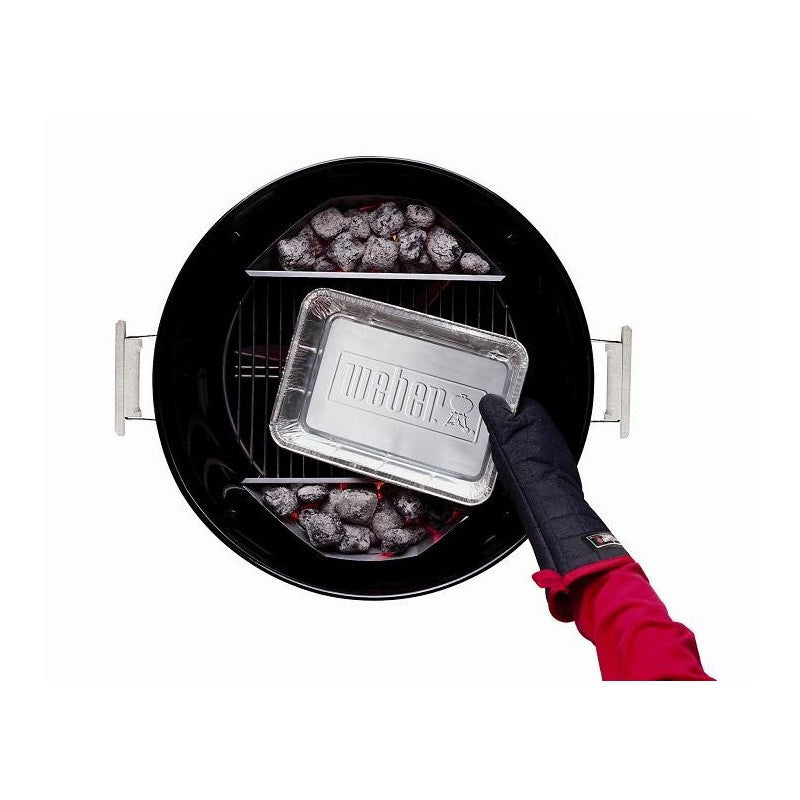 PEQUEÑAS BANDEJAS DE ALUMINIO - LOTE DE 6 UNIDADES - PARA BARBACOAS DE CARBÓN 47 CM Y 57 CM