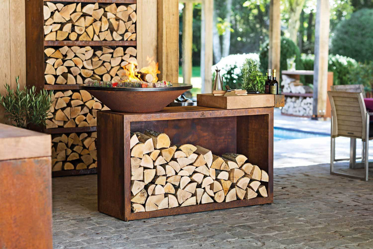 OFYR ISLAND CORTEN 100 TEAKHOLZ