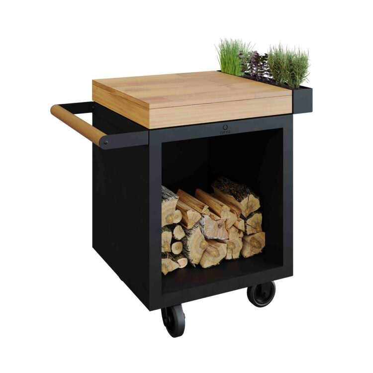 OFYR MISE EN PLACE MESA NEGRA 65 PRO MADERA DE TECA