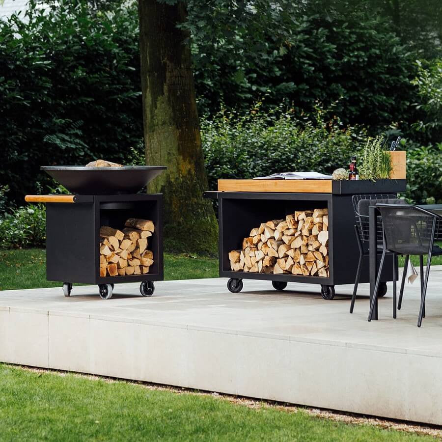 OFYR MISE EN PLACE MESA NEGRA 135 PRO MADERA DE TECA