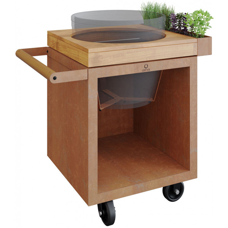 OFYR KAMADO MESA CORTEN PRO MADERA DE TECA KJ