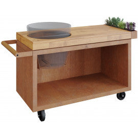 OFYR KAMADO MESA CORTEN 135 PRO MADERA DE TECA BGE