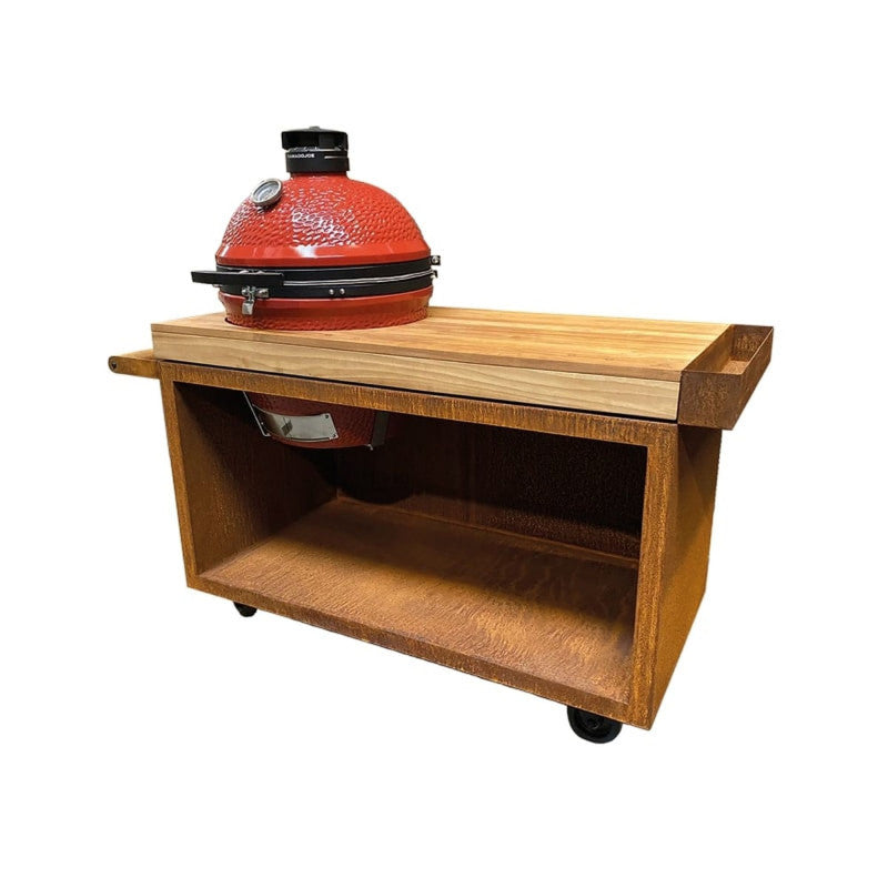 OFYR KAMADO MESA CORTEN 135 PRO CON MADERA DE TECA KJ