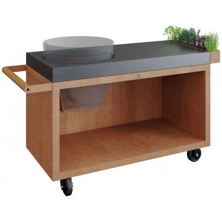 OFYR KAMADO MESA CORTEN 135 PRO TABLA DE HORMIGÓN BGE