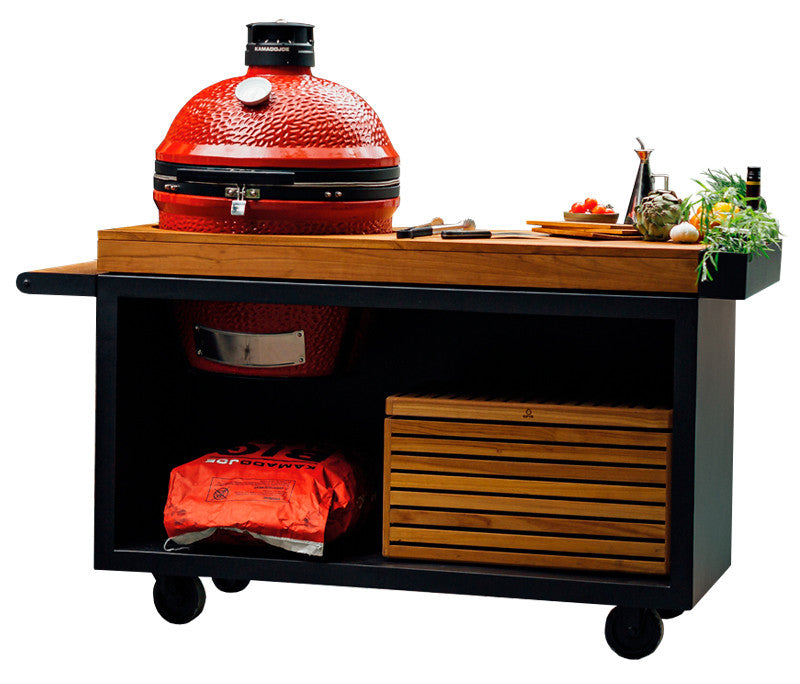 OFYR KAMADO NEGRO 135 PRO MADERA DE TECA KJ