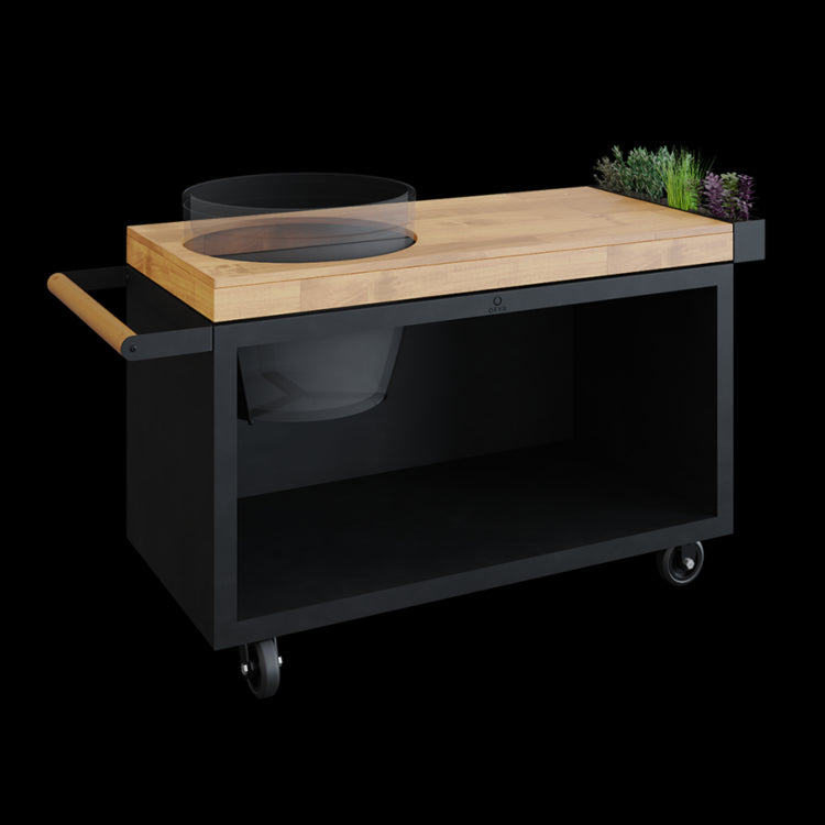 OFYR KAMADO NEGRO 135 PRO MADERA DE TECA BGE