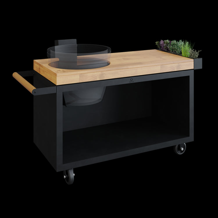 OFYR KAMADO NEGRO 135 PRO MADERA DE TECA KJ