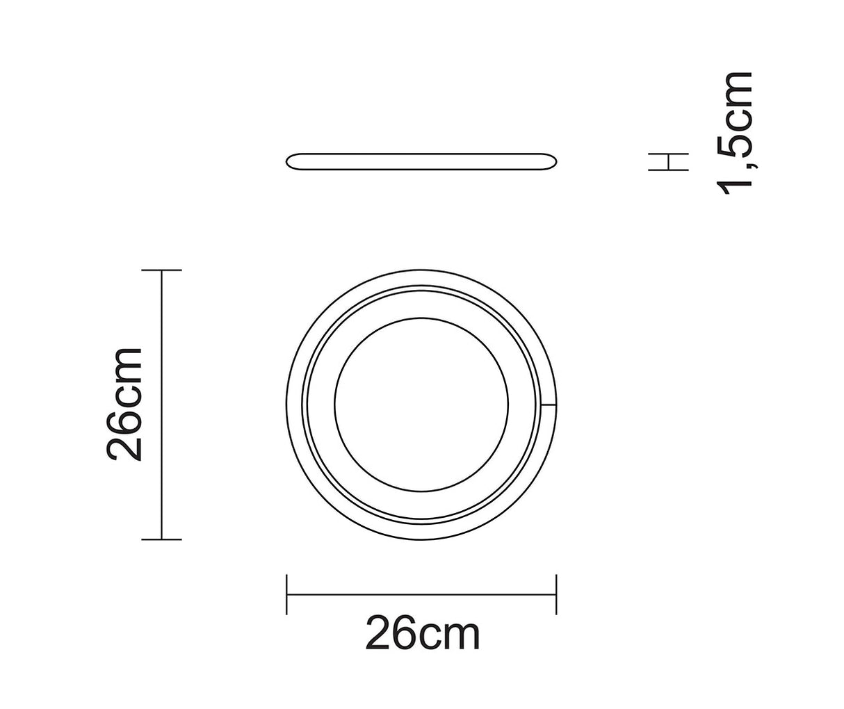 PLATO DE MADERA PARA SERVIR 26CM