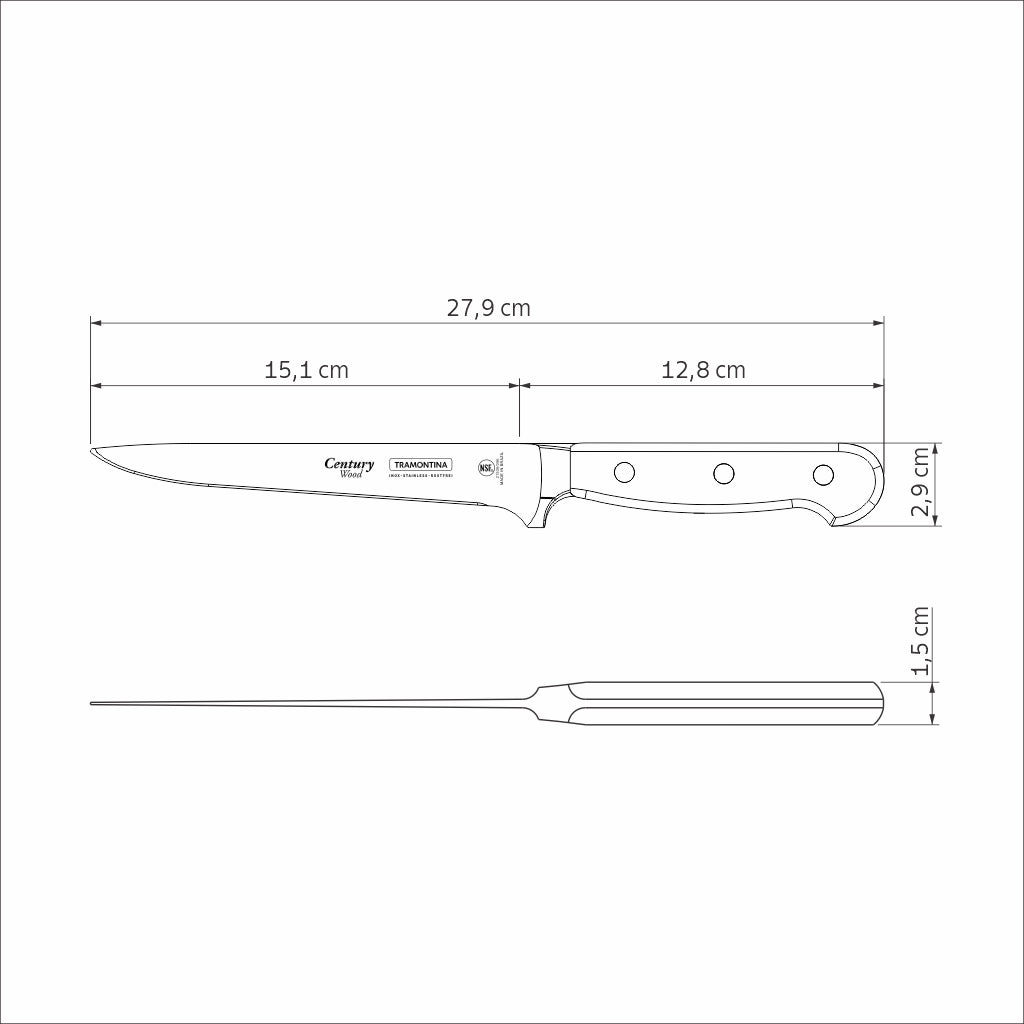 BONING KNIFE 15 CM CENTURY WOOD