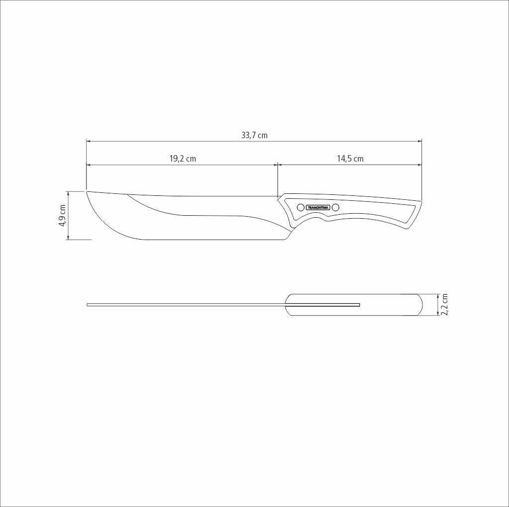 CUCHILLO PARA CARNE CHURRASCO 20 CM