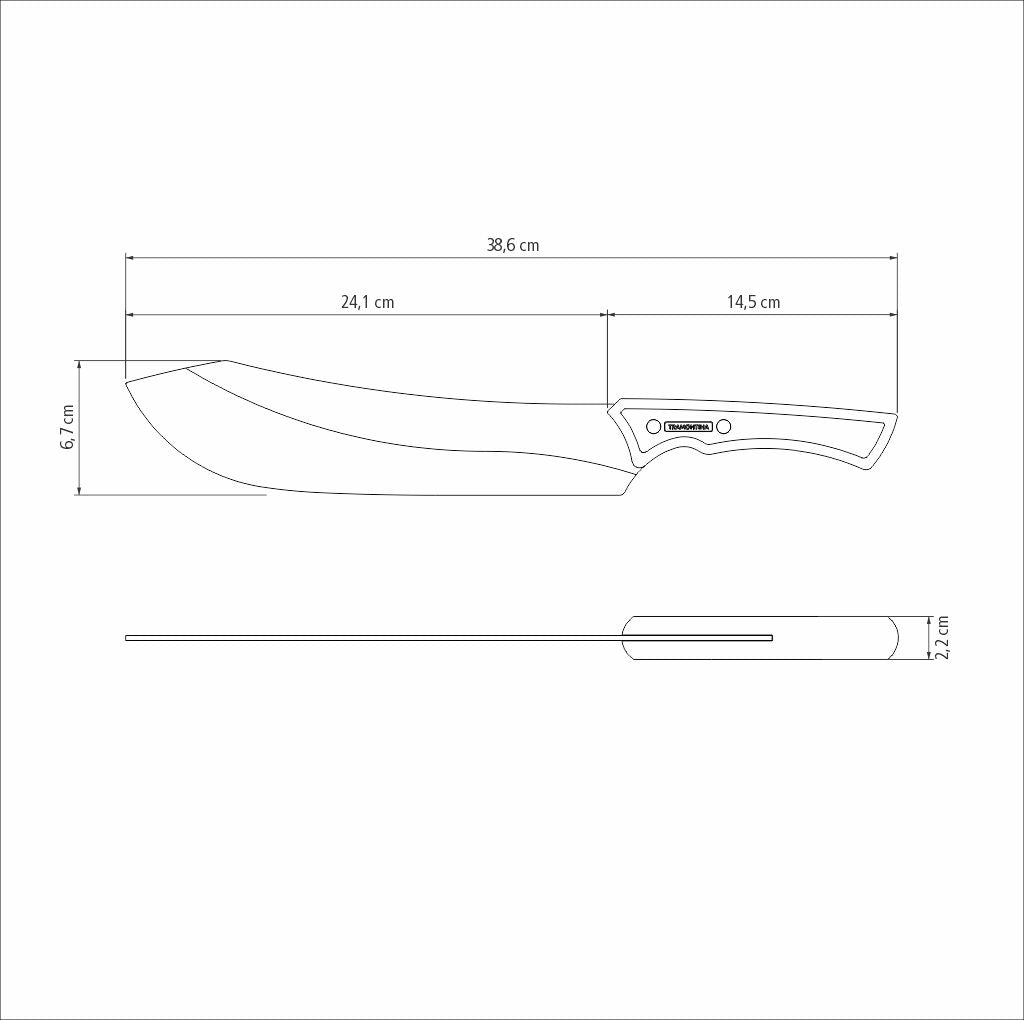 CUCHILLO PARA CARNE CHURRASCO 25 CM