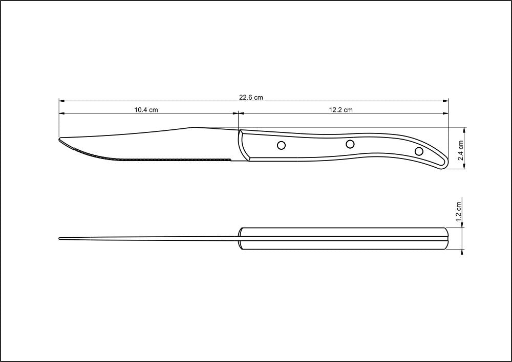 CUCHILLO PARA ASADO PREMIUM 4 PIEZAS