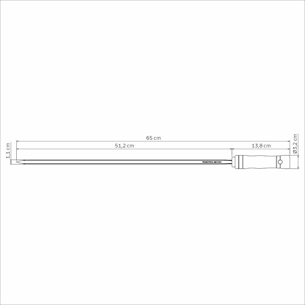 FSC CERTIFICADO PINCHO ASADO FINO 65 CM