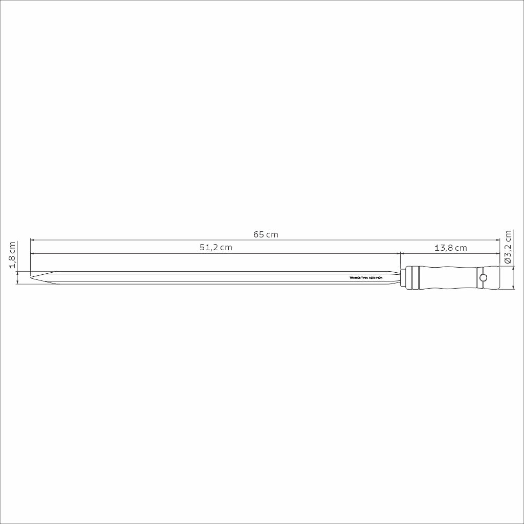 FSC CERTIFICADO PINCHO ASADO ANCHO 65 CM