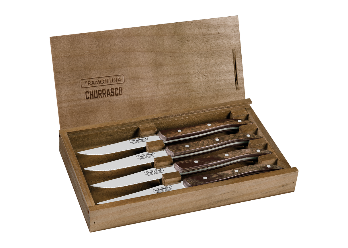 CUCHILLO PARA ASADO PREMIUM 4 PIEZAS