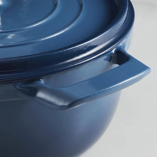 CACEROLA DE HIERRO FUNDIDO ESMALTADO 22CM AZUL