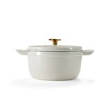CACEROLA DE HIERRO FUNDIDO ESMALTADO 26CM BLANCA