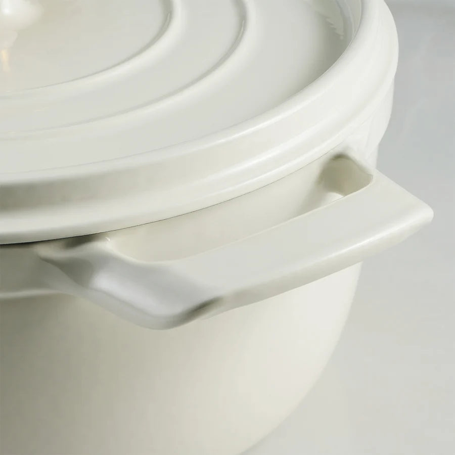 CACEROLA DE HIERRO FUNDIDO ESMALTADO 26CM BLANCA