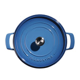 SARTEN DE HIERRO FUNDIDO ESMALTADO 2 MANGOS AZUL