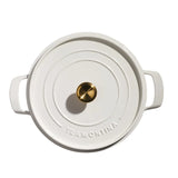 SARTEN DE HIERRO FUNDIDO ESMALTADO 2 MANGOS BLANCO