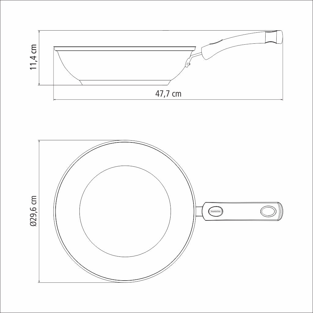 WOK TRAMONTINA 28CM  3,3LITROS