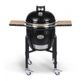 MONOLITH CLASSIC EDICIóN BBQ-GURU SERIE PRO 2.0- COLOR NEGRO- CON CARRO EN ACERO Y MESAS LATERALES