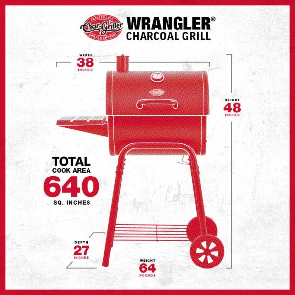 CHAR-GRILLER® - Wrangler® Charcoal Barrel Grill