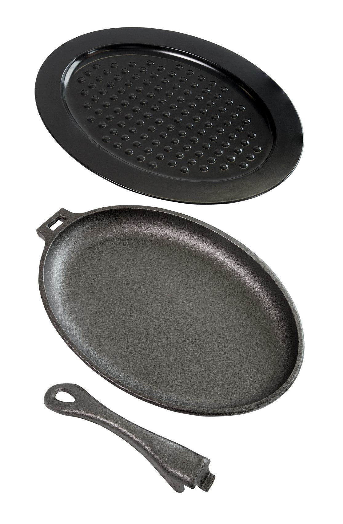 CAST IRON FRYING PAN WITH SERVING PLATE