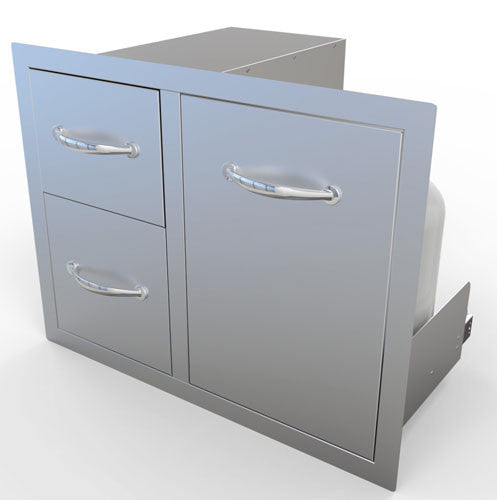 DOUBLE DRAWER STORAGE WITH TANK TRAY