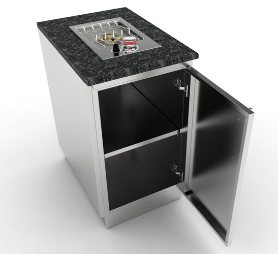 STAINLESS STEEL MODULE WITH RIGHT OPENING SHELF