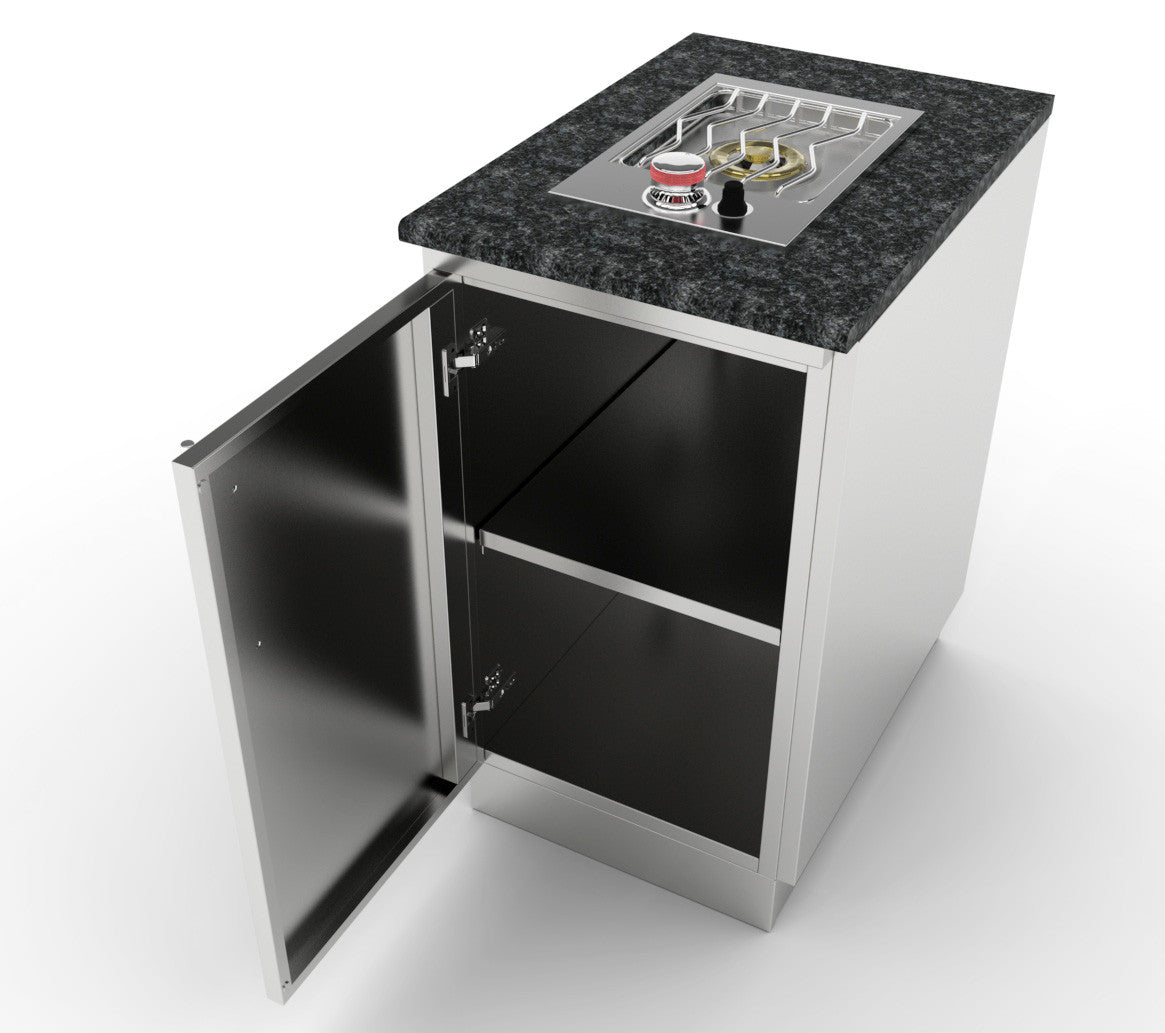 STAINLESS STEEL MODULE WITH LEFT OPENING SHELF