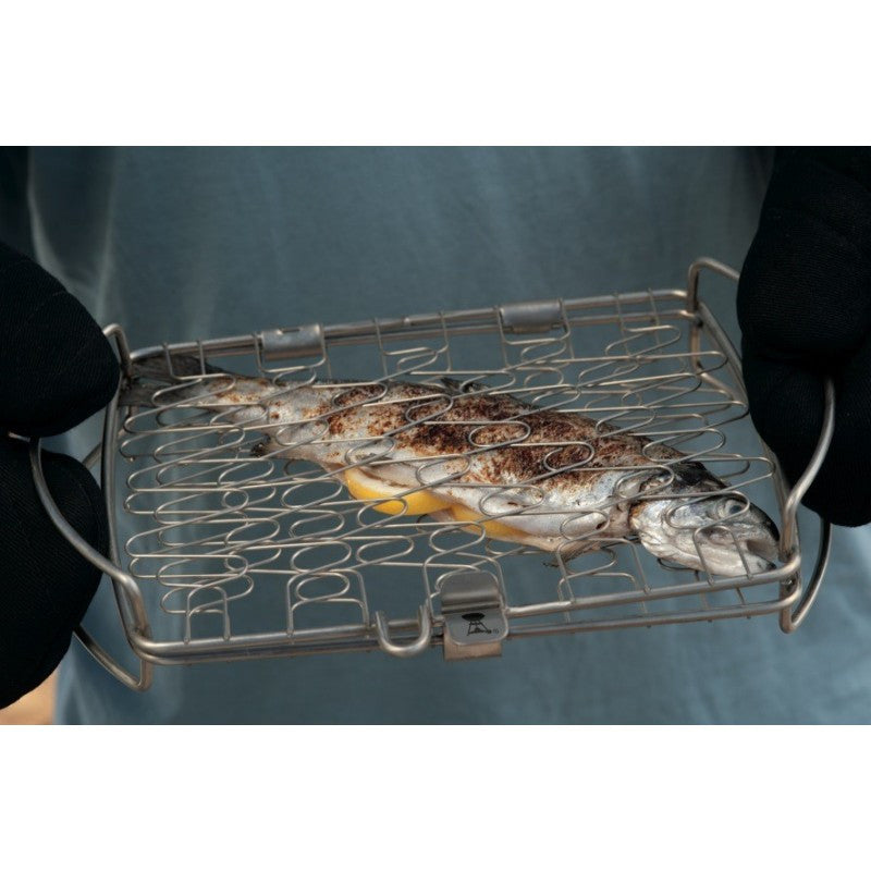 CESTA PARA PESCADO - MODELO PEQUEÑO, ACERO INOXIDABLE